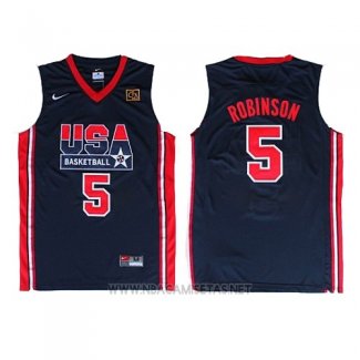 Camiseta USA 1992 David Robinson NO 5 Negro