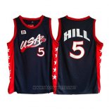 Camiseta USA 1996 Grant Hill NO 5 Negro