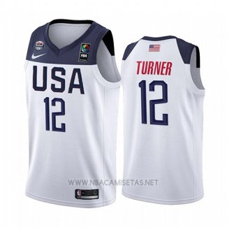 Camiseta USA Myles Turner 2019 FIBA Basketball World Cup Blanco