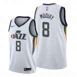 Camiseta Utah Jazz Emmanuel Mudiay NO 8 Association Blanco