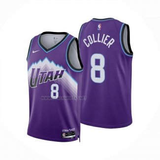 Camiseta Utah Jazz Isaiah Collier NO 8 Icon 2025-26 Violeta