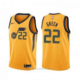 Camiseta Utah Jazz Jeff Green NO 22 Statement Amarillo