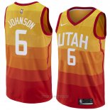 Camiseta Utah Jazz Joe Johnson NO 6 Ciudad 2018 Amarillo