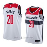 Camiseta Washington Wizards Jodie Meeks NO 20 Association 2018 Blanco