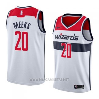 Camiseta Washington Wizards Jodie Meeks NO 20 Association 2018 Blanco