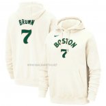 Sudaderas con Capucha Boston Celtics Jaylen Brown Ciudad 2023-24 Crema