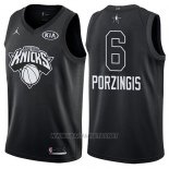 Camiseta All Star 2018 New York Knicks Kristaps Porzingis NO 6 Negro