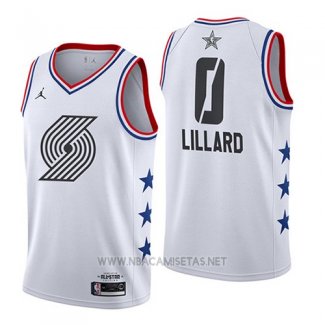 Camiseta All Star 2019 Portland Trail Blazers Damian Lillard NO 0 Blanco