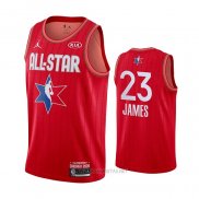 Camiseta All Star 2020 Los Angeles Lakers LeBron James NO 23 Rojo