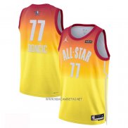 Camiseta All Star 2023 Dallas Mavericks Luka Doncic NO 77 Naranja