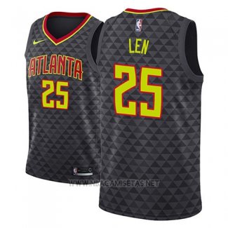 Camiseta Atlanta Hawks Alex Len NO 25 Icon 2018 Negro