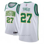 Camiseta Boston Celtics Daniel Theis NO 27 Ciudad 2018-19 Blanco