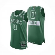 Camiseta Boston Celtics Jayson Tatum NO 0 Ciudad Autentico Verde