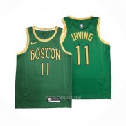 Camiseta Boston Celtics Kyrie Irving NO 11 Ciudad Verde