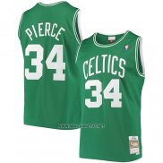 Camiseta Boston Celtics Paul Pierce NO 34 Hardwood Classics Throwback Verde