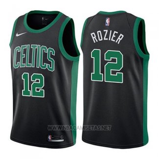 Camiseta Boston Celtics Terry Rozier NO 12 Statehombret 2017-18 Negro