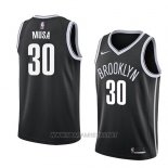 Camiseta Brooklyn Nets Dzanan Musa NO 30 Icon 2018 Negro