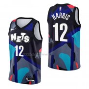 Camiseta Brooklyn Nets Joe Harris NO 12 Ciudad 2023-24 Negro