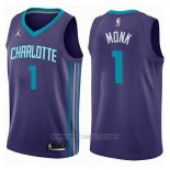 Camiseta Charlotte Hornets Malik Monk NO 1 Statement 2017-18 Violeta