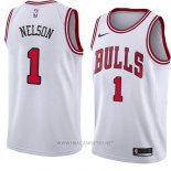 Camiseta Chicago Bulls Jameer Nelson NO 1 Association 2018 Blanco