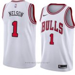 Camiseta Chicago Bulls Jameer Nelson NO 1 Association 2018 Blanco