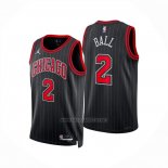 Camiseta Chicago Bulls Lonzo Ball NO 2 Statement 2024-25 Negro