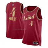 Camiseta Cleveland Cavaliers Evan Mobley NO 4 Ciudad 2023-24 Rojo