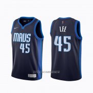 Camiseta Dallas Mavericks Courtney Lee NO 45 Earned 2020-21 Azul