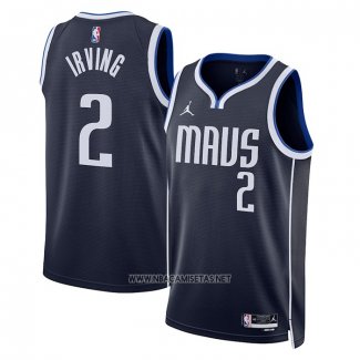 Camiseta Dallas Mavericks Kyrie Irving NO 2 Statement 2022-23 Azul