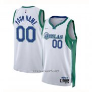 Camiseta Dallas Mavericks Personalizada Ciudad 2021-22 Blanco