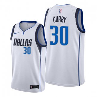 Camiseta Dallas Mavericks Seth Curry NO 30 Association Blanco