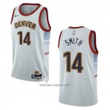 Camiseta Denver Nuggets Ish Smith NO 14 Ciudad 2022-23 Blanco