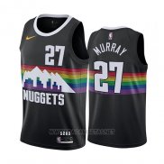 Camiseta Denver Nuggets Jamal Murray NO 27 Ciudad 2019-20 Negro
