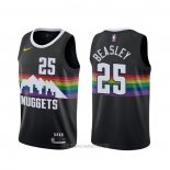 Camiseta Denver Nuggets Malik Beasley NO 25 Ciudad 2019-20 Negro