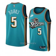 Camiseta Detroit Pistons Alec Burks NO 5 Classic 2022-23 Verde