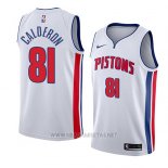 Camiseta Detroit Pistons Jose Calderon NO 81 Association 2018 Blanco