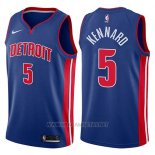 Camiseta Detroit Pistons Luke Kennard NO 5 Icon 2017-18 Azul