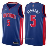Camiseta Detroit Pistons Luke Kennard NO 5 Icon 2017-18 Azul