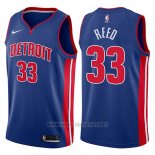 Camiseta Detroit Pistons Willie Reed NO 33 Icon 2017-18 Azul