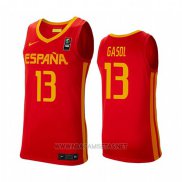 Camiseta Espana Marc Gasol 2019 FIBA Baketball World Cup Rojo