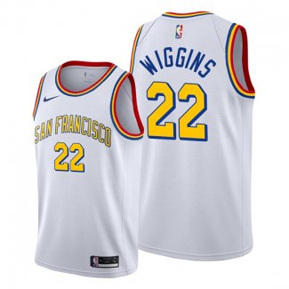 Camiseta Golden State Warriors Andrew Wiggins NO 22 Classic 2019-20 Blanco