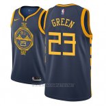 Camiseta Golden State Warriors Draymond Green NO 23 Ciudad 2018-19 Azul