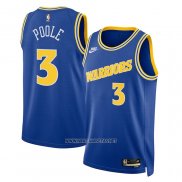 Camiseta Golden State Warriors Jordan Poole NO 3 Classic 2022-23 Azul