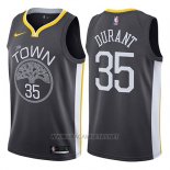 Camiseta Golden State Warriors Kevin Durant NO 35 Statement 2017-18 Negro