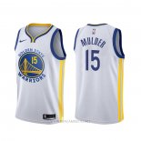 Camiseta Golden State Warriors Mychal Mulder NO 15 Association Blanco