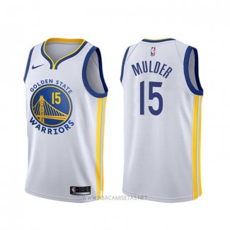 Camiseta Golden State Warriors Mychal Mulder NO 15 Association Blanco