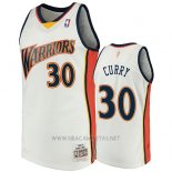 Camiseta Golden State Warriors Stephen Curry NO 30 2009-10 Hardwood Classics Blanco