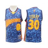 Camiseta Golden State Warriors Stephen Curry NO 30 Mitchell & Ness Azul