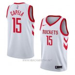 Camiseta Houston Rockets Clint Capela NO 15 Association 2018 Blanco