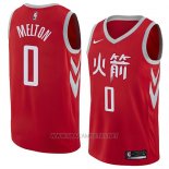 Camiseta Houston Rockets De'anthony Melton NO 0 Ciudad 2018 Rojo